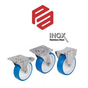 PA95046-01-000 – INDUSTRIAL CASTORS STAINLESS STEEL AND THERMOPLASTC POLYURETHANE – 200Kg to 400Kg –